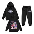 thumbnail image 1 of Kid Girl Pop Singer Hoodie Set,Casual Fashion Christmas Print Long Sleeve Pullover Casual Sweatshirt Pullover Crew Neck Oversized Sweatshirt, 110, 1 of 3
