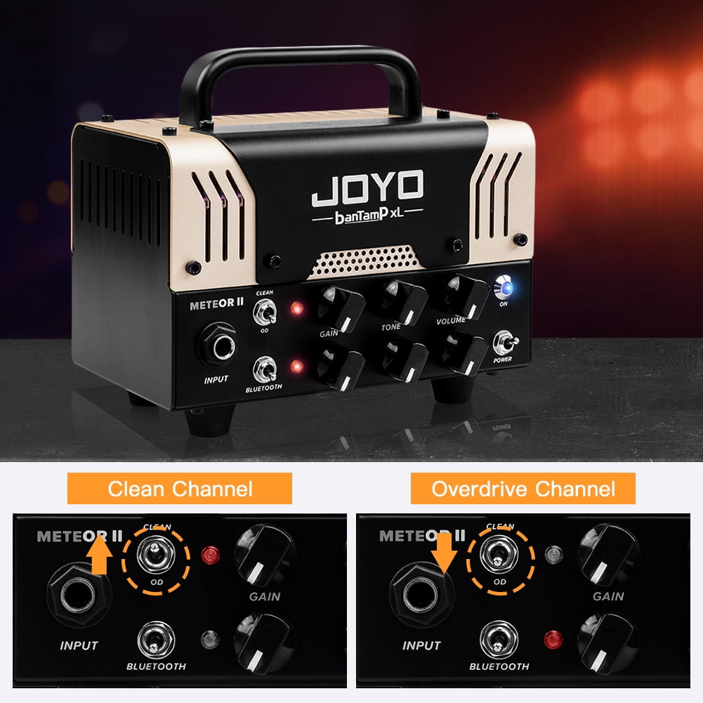 JOYO 20W Hybrid Tube Guitar Amp Head, 2-Channel with Bluetooth Meteor II BanTamp XL