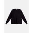 thumbnail image 5 of Terra & Sky Women’s Plus Ribbed Knit Open Front Cardigan with Long Sleeves, Midweight, Sizes 0X-5X, 5 of 5