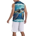 thumbnail image 2 of Sikiie Watercolor Turtle Basketball Jersey Reversible Men's Mesh Athletic Sports Shirts Training Practice S-4XLXX-Large, 2 of 6