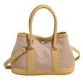 thumbnail image 5 of Bolso de lona de color contrastante para mujer, bandolera de hombro de gran capacidad, informal y versátil, 2025, 5 of 5