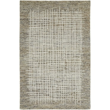 Feizy Maddox Transitional Abstract, Tan/Ivory, 3'6" x 5'6" Accent Rug Easy Care Stain Resistant Kid Friendly Casual Floor Rug for Living room Bedroom