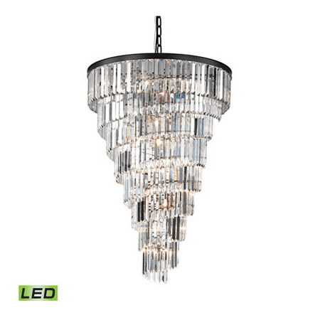 

Chandeliers 15 Light With Oil Rubbed Bronze Clear Crystal Candelabra LED 36 inch 75 Watts - World of Lamp