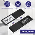 thumbnail image 3 of PATIKIL Dishwasher Magnet Clean Dirty Sign, 7x2 Inch Clean & Dirty Dishwasher Indicator Slider Black Funny Acrylic Magnet Sign Laundry Kitchen Gadgets, Black & White, 3 of 7