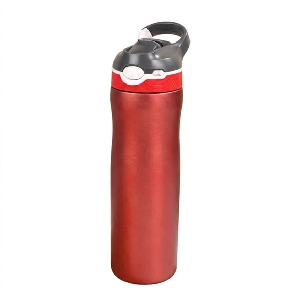 TCKJ 20oz 316 Stainless Steel Insulated Tumbler with Straw and Leak-Proof Lid, Red