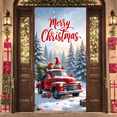 thumbnail image 5 of Decorative Design Merry Christmas Banner Polyester Material Christmas Tree Vintage Truck for Indoor Decoration Holiday Celebration Winter Party, 5 of 7