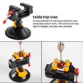 thumbnail image 2 of Mini mesa portátil para trabajos pequeños, pasatiempos, joyería, bricolaje, herramientas de reparación, mesa de trabajo, banco de herramientas, tornillo de banco, negro, negro, 2 of 5