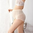 thumbnail image 5 of Hollow Out Solid Cotton Maternity Panties High Waist Pregnant Briefs Adjustable Lace Trim Maternity Underpants, 5 of 10