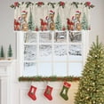 thumbnail image 4 of Christmas Cat Valance Curtain for Windows Winter Snowflake Christmas Tree Poinsettia Curtain Valances Short Window Treatments Panels for Kitchen Bathroom Laundry Room Basement 54 x 18 Inch, 4 of 7