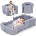 thumbnail image 1 of Cama de viaje para niños pequeños whiffee 2 en 1 plegable y portátil tipo sofá, 1 of 9