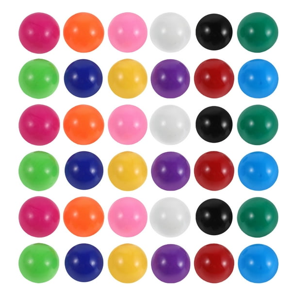 120 canicas de repuesto para juego: pequeñas bolas de colores sólidos para damas chinas, juego de canicas, material didáctico de matemáticas, juguete de aprendizaje para niños de 15 mm.