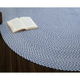 thumbnail image 2 of Tri-Color Farmhouse Braided Rug - Cotton Buffalo Check Blue,White,Gray 6' Round, 2 of 3