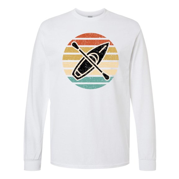 Inktastic Kayaking Retro Kayak Boating Long Sleeve T-Shirt