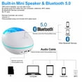 thumbnail image 3 of POINTERTECK Ocean Wave Projector  Bluetooth 5.0 LED Remote Control Night Light Projector Music Lamp for Kids Adults Living Room Bedroom, 3 of 6