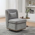 thumbnail image 3 of 25.2" Wide Chenille Upholstered 360° Swivel Chair / Ideal for Living Room, Office & More with Easy Assembly, 3 of 4