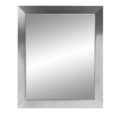 Jensen FM3642CC3SNF 36 x 42 in. & 3 in. Flat Framed Wall Mirror, Satin Nickel