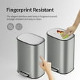 thumbnail image 3 of BinMax 3.17 Gallon Step on Stainless Steel Dustbin Pedal Bathroom Trash Can with Silent Close Lid, 3 of 13