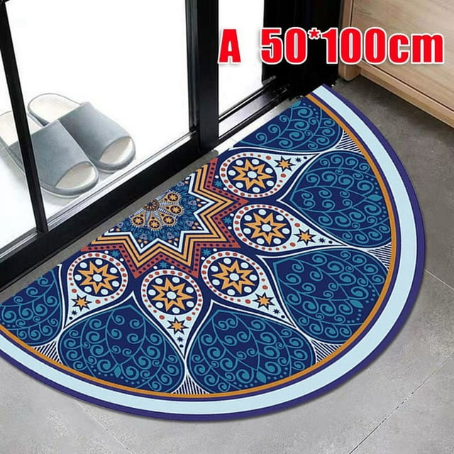 CNKOO Semicircular Floor Carpet Mat Half Entrance Door Rug Non-Slip Welcome Doormat for Patio Front Door