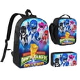 thumbnail image 2 of 3 Piece High Capacity Bookbag Power Rangers Backpack Set Travel Knapsack with Lunch Box Pencil Case, 2 of 8