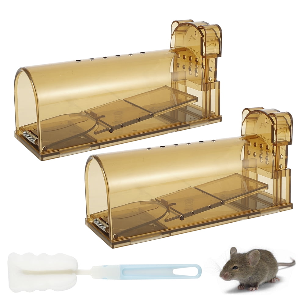 2Pcs Small Wooden Mousetrap Mouse Trap Mouse Catcher for Home Garden Warehouse 