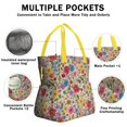 thumbnail image 3 of Pioneer Flower Drawstring Lunch Bag Women - Drawstring Lunch Bag Insulated for Work Office - Stain-Resistant Large Lunchbags for Women with Multi-Pockets, 3 of 6