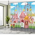 thumbnail image 4 of Ambesonne Landscape Shower Curtain, Carnival Many Rides, 69"Wx70"L, Multicolor, 4 of 4