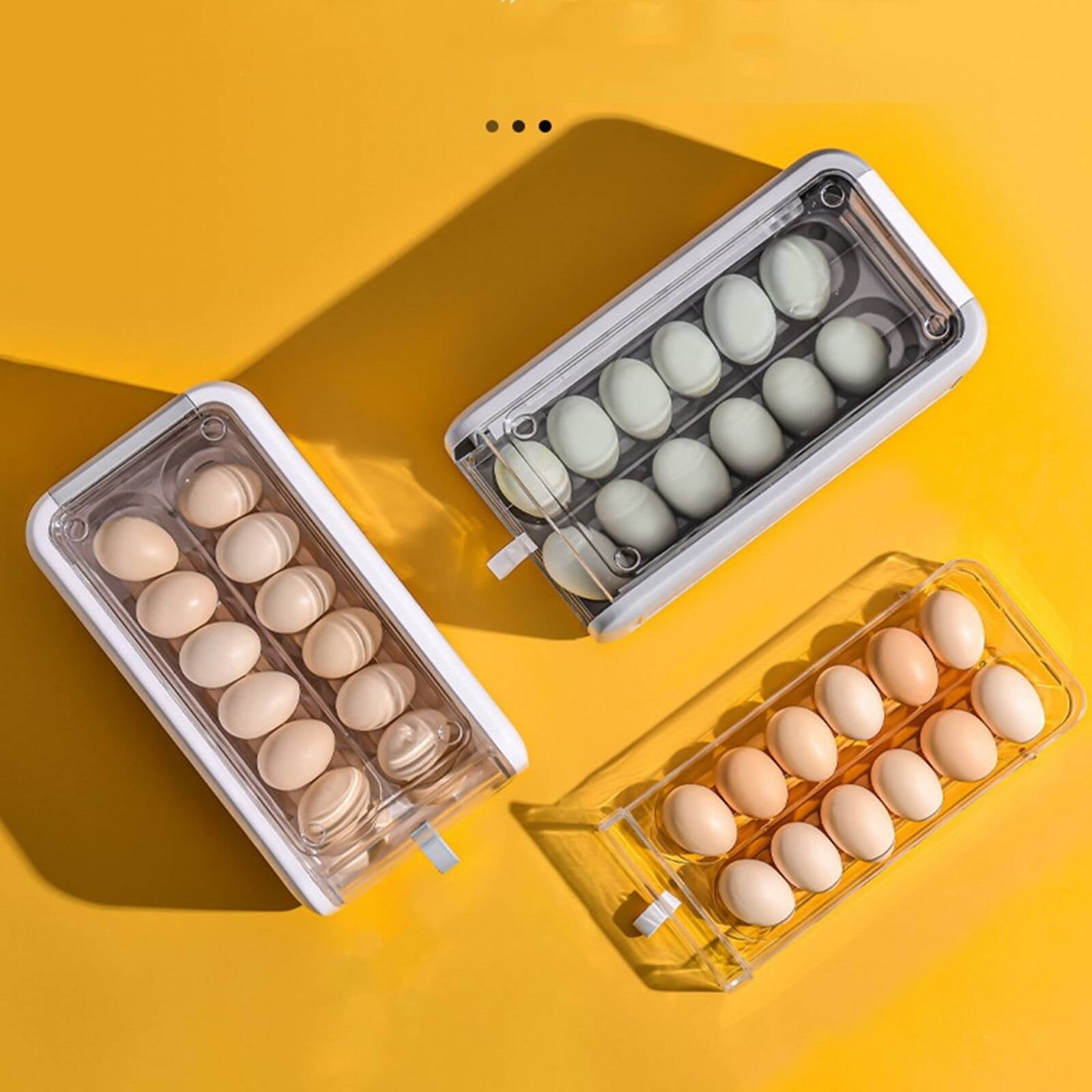 ACDANC 2026 New Refrigerator Organizers and Storage Superior Materials Egg Holder for Fridge Multifunctional Storage Egg Cartons for Kitchen Fridge White Large