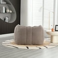 thumbnail image 5 of Newest Bean Bag Chair for Adult, Microfiber Upholstered Bean Bag Sofa with Petal Back, Shell-Shaped Beanbag Chair with Footstool, Memory Foam Stuffed Lazy Sofa for Living Room, Bedroom, 5 of 10