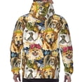 thumbnail image 7 of Sikiie Watercolor Dogs Men's Hoodie, Essentials Hoodie, Sweatshirt, Pullover Hooded Sweatshirt for Men-Medium, 7 of 7