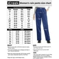 thumbnail image 6 of iCreek Women's Rain Pants Waterproof Hiking Pants Windproof Lightweight Over Pants Work Rain Outdoor for Golf, Fishing, 6 of 8