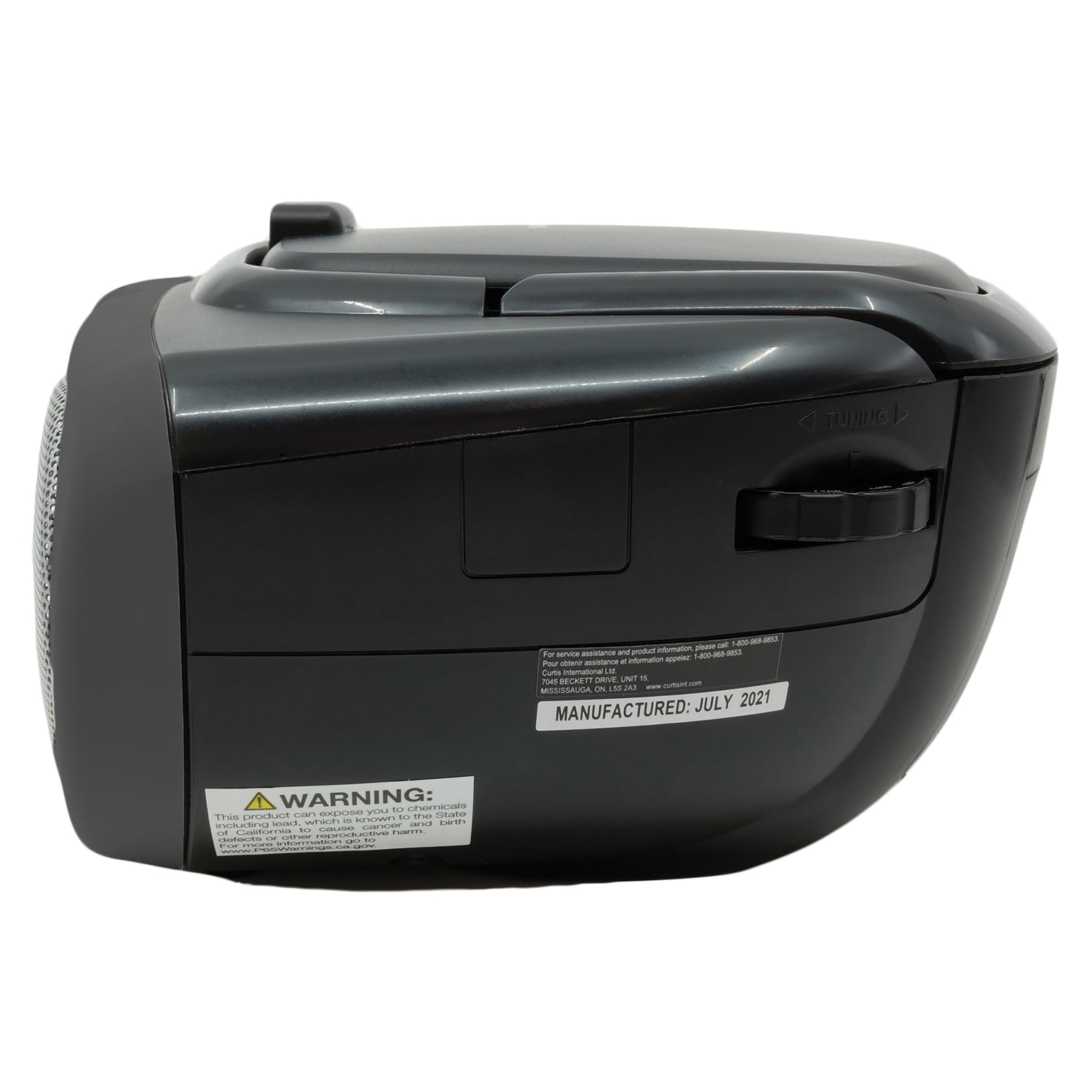 Proscan PRCD243M CD Radio Boombox with Accessories, Black