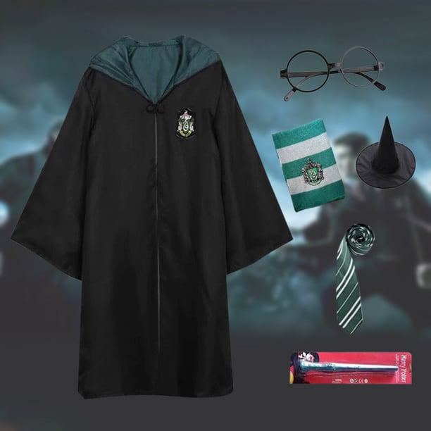 Disfraz De Alfarero Disfraz De Alfarero Disfraces de 6 piezas Potter Cosplay Durable Harry Outfits Negro para adulto (L)