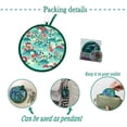 thumbnail image 5 of 4pcs Pack Foldable Round Hand Fan 8.3 Inch 21cm Portable Flying Disc Polyester Fabric with Spring steel Circle, Summer Cooling Decorative Fan for Party, Wedding & Daily Use, 5 of 5