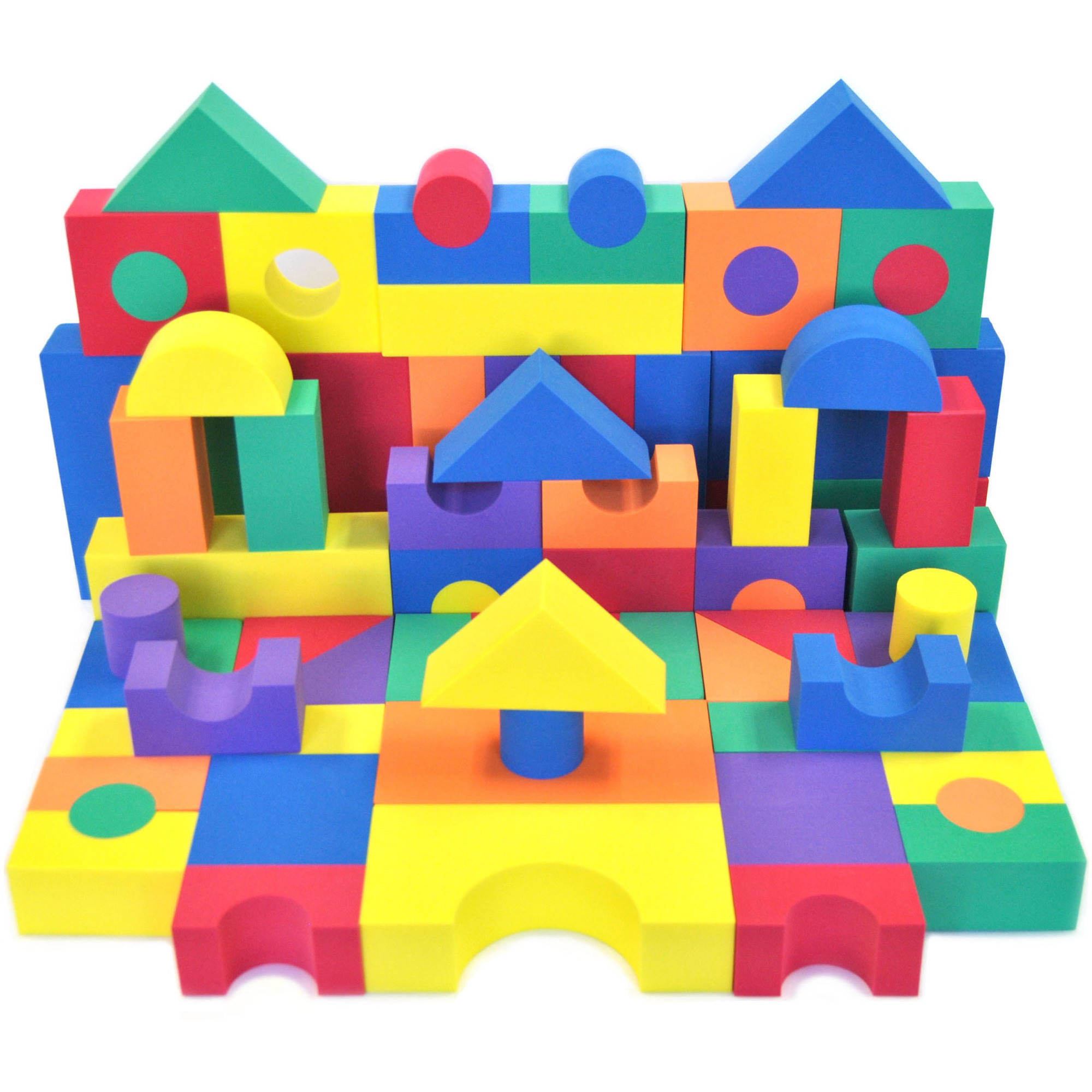 70 Piece Non-Toxic Non-Recycled Quality Soft Foam Wonder Blocks for Children 