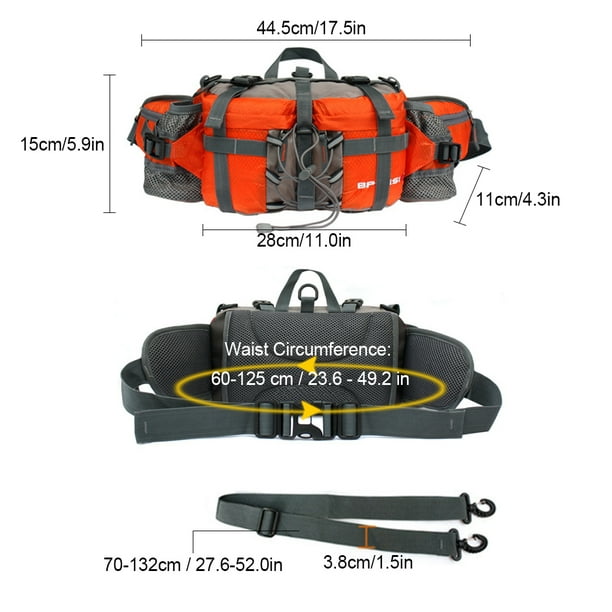 Hiking waist pack with shoulder straps discount