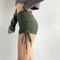 thumbnail image 2 of Edvintorg Short Shorts for Women Wrinkled High Waist Hip Stretch Running Fitness Yoga Pants Shorts Biker Shorts Gym Clothing, 2 of 7