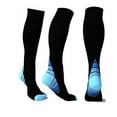 thumbnail image 3 of Dalazy High Compression Nylon Socks Prevent Swelling Elastic Leg Support Stockings blue L/XL, 3 of 6
