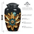 thumbnail image 2 of SUBSH Gilded Petals - Cremation Urn Human Ashes - Urn for Human Ashes - Burial Urns for Adult Human Ashes - Decorative Urns - Urns for Ashes Adult Male (10 inch), 2 of 2