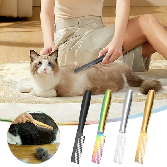 onlyliua Liquidación Peine para Perros Dualoai, Peine para El Pelo de Mascotas, Cepillo para El Cuidado de Mascotas, Peine Desenredante para Gatos y Perros con Pelo Largo y Corto