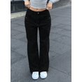 thumbnail image 6 of Aprpith Women's Baggy Jeans Mid Rise Straight Leg Floor Length Denim Pants Loose Fit Boyfriend Jeans For Street Style Regular Sizes, 6 of 9
