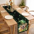 thumbnail image 3 of St Patricks Day Table Runner - 108 Inch Long, Kitchen Dining Table Runner Dresser Scarves, Watercolor Dogs Green Shamrock Plaid Farmhouse Decor for Coffee Tables Wedding Party Banquet, 3 of 8