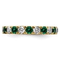 thumbnail image 3 of Auriga Fine Jewelry 14K Yellow Gold Lab Grown Diamond VS/SI GH & Cr Emerald Eternity Band for Women Size 8.5, 3 of 6