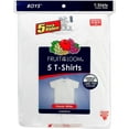 thumbnail image 2 of Fruit of the Loom Boys' Short Sleeve White Crew T-Shirts, 2 of 3