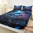 thumbnail image 3 of Feelyou 3D Magic Dinosaur Bed Sheets, Kawaii Jungle Animal King Sheets, Teens Boys Girls Kids Sheet Set, Super Cozy Room Decor, 4 Pieces, 3 of 7