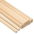 thumbnail image 1 of Unique Bargains 3/8 Inch Dowel Rods Wood Sticks 10 Inch Long Square Wooden Dowels 20 Pcs, 1 of 6