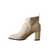 thumbnail image 2 of Botas de invierno a la moda de talla grande para mujer, botas de suela gruesa, tacones altos para mujer, botas cortas puntiagudas, zapatos Wmkox8yii hfjk912, 2 of 8