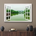 thumbnail image 2 of wall26 Canvas Print Wall Art Window View of Forest Lake Clearing Nature Wilderness Photography Realism Rustic Scenic Colorful Relax/Calm Ultra for Living Room, Bedroom, Office - 24"x36", 2 of 5