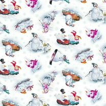 Let It Snow 3007 WHITE Cotton Fabric