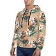 thumbnail image 3 of Salouo Tropical Leaves Flower Pattern Men's Fall Hoodie Sweatshirt,Sport Hoodie with Pockets for Men Pullover Casual Hooded Sweatshirt-4X-Large, 3 of 7