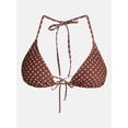 thumbnail image 5 of No Boundaries Polka Dot Triangle Halter Bikini Top, Women's XXS-XXL, 5 of 5